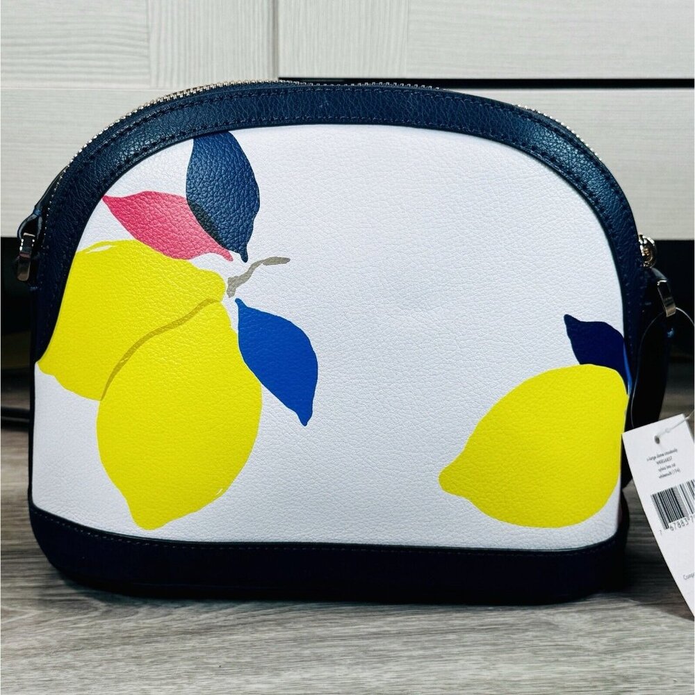Kate Spade New York Sylvia Lemon Zest XL Dome Crossbody Bag NWT Saffiano Leather - Picture 9 of 16